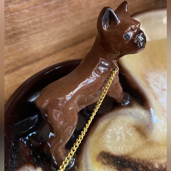 Vintage Ashtray-“new” Dead Stock ☠️ Boxer Dog Mama wi a bunch of lil puppies 🐶 - Picture 3 of 6